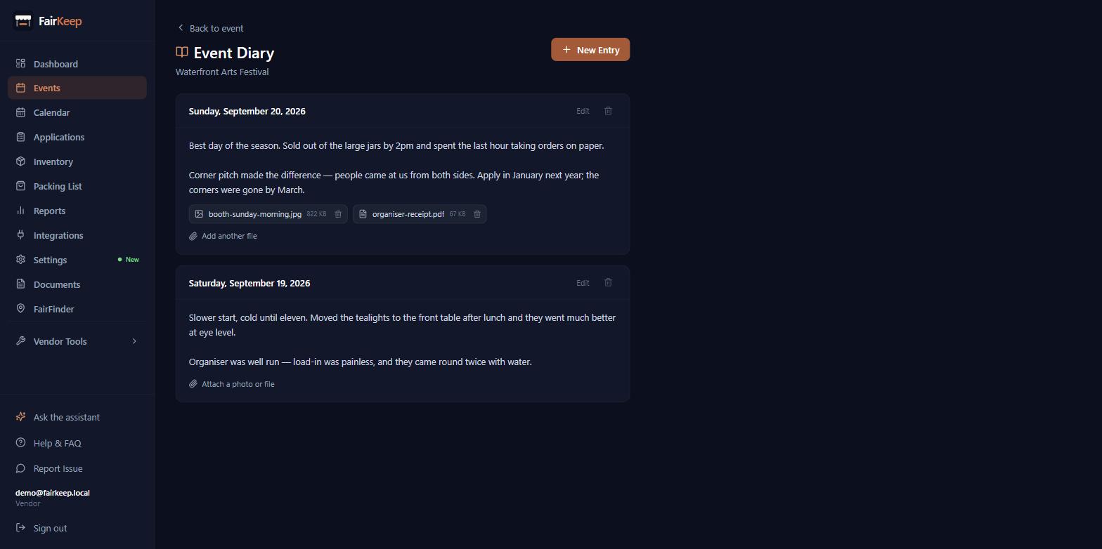 Attach photos and files to a journal entry screenshot